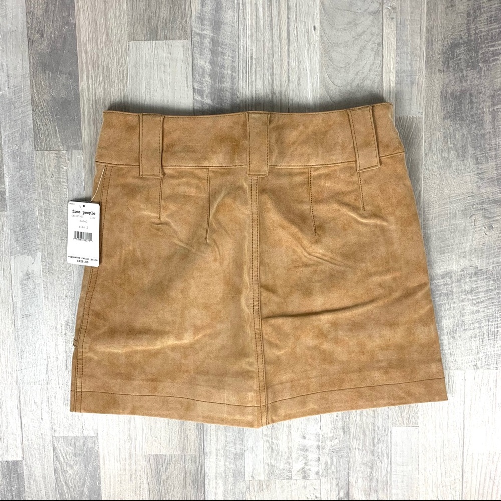 Free People Carson Utility Faux Leather Wrap Skirt - Picture 9 of 13